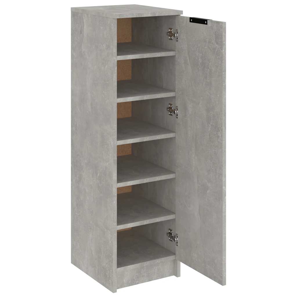 Shoe Cabinet Concrete Gray 11.8"x13.8"x39.4" Engineered Wood