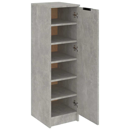 Shoe Cabinet Concrete Gray 11.8"x13.8"x39.4" Engineered Wood