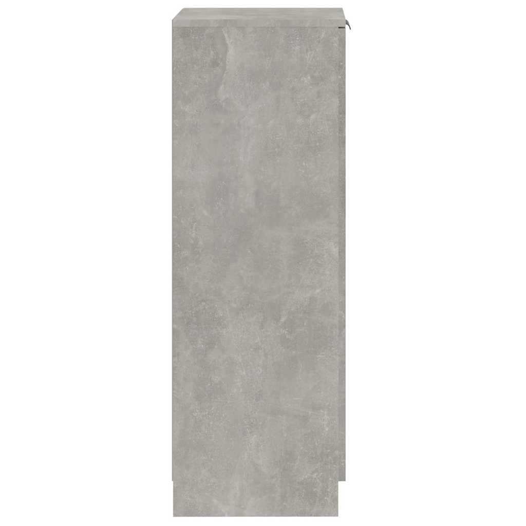 Shoe Cabinet Concrete Gray 11.8"x13.8"x39.4" Engineered Wood