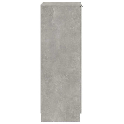 Shoe Cabinet Concrete Gray 11.8"x13.8"x39.4" Engineered Wood