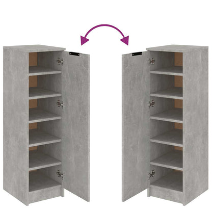 Shoe Cabinet Concrete Gray 11.8"x13.8"x39.4" Engineered Wood