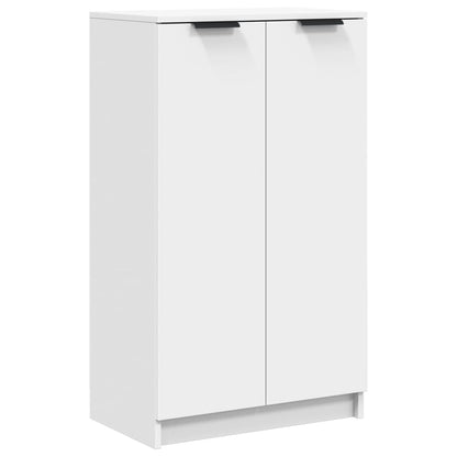 Shoe Cabinet White 23.2x13.8x39.6" Engineered Wood