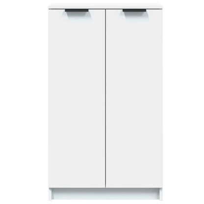 Shoe Cabinet White 23.2x13.8x39.6" Engineered Wood