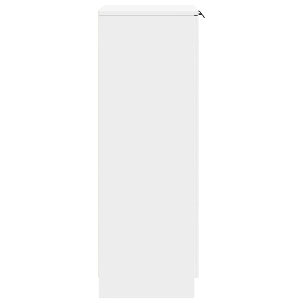 Shoe Cabinet White 23.2x13.8x39.6" Engineered Wood