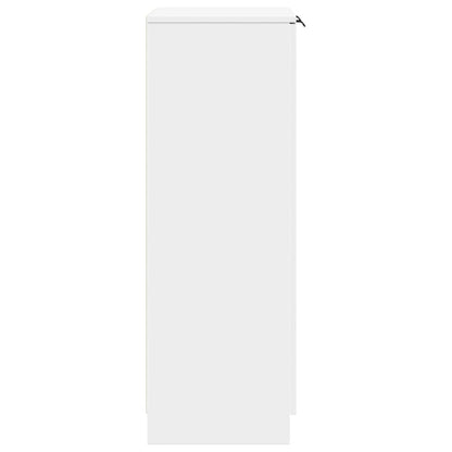 Shoe Cabinet White 23.2x13.8x39.6" Engineered Wood