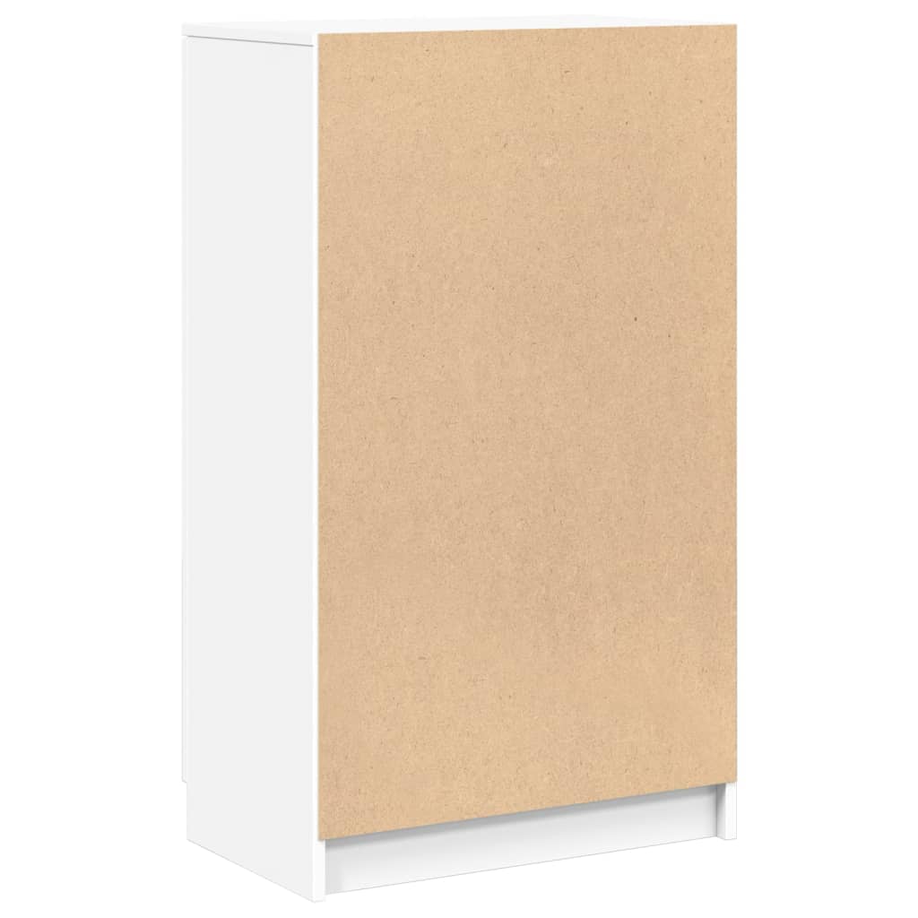 Shoe Cabinet White 23.2x13.8x39.6" Engineered Wood