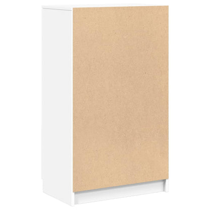Shoe Cabinet White 23.2x13.8x39.6" Engineered Wood