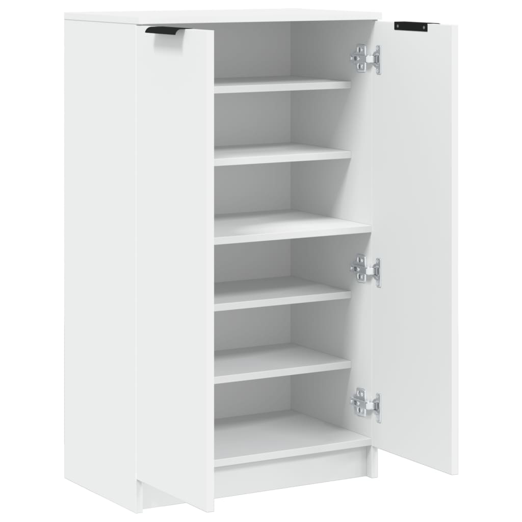 Shoe Cabinet White 23.2x13.8x39.6" Engineered Wood