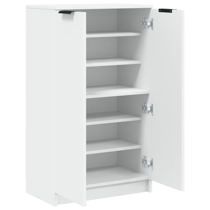 Shoe Cabinet White 23.2x13.8x39.6" Engineered Wood