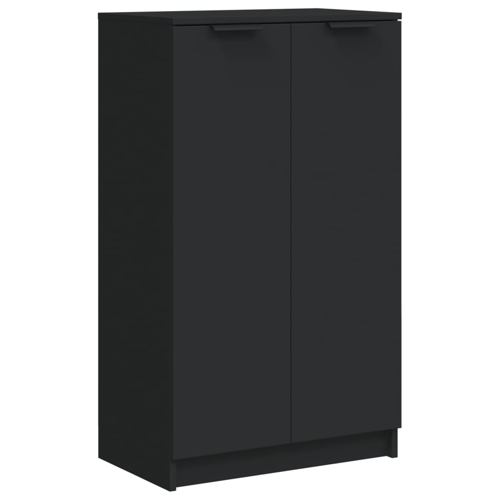 Shoe Cabinet Black 23.2x13.8x39.4" Engineered Wood