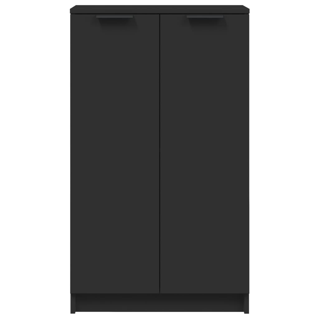 Shoe Cabinet Black 23.2x13.8x39.4" Engineered Wood