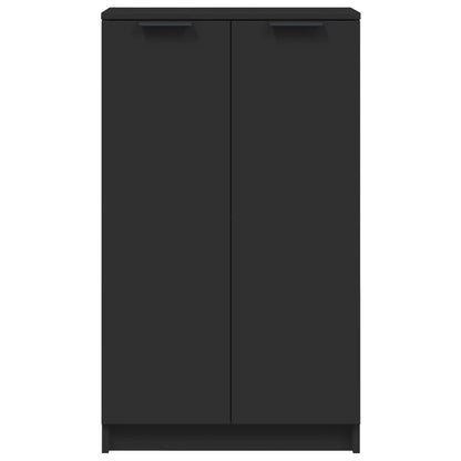 Shoe Cabinet Black 23.2x13.8x39.4" Engineered Wood