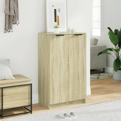 Shoe Cabinet Sonoma Oak 23.2x13.8x39.6" Engineered Wood
