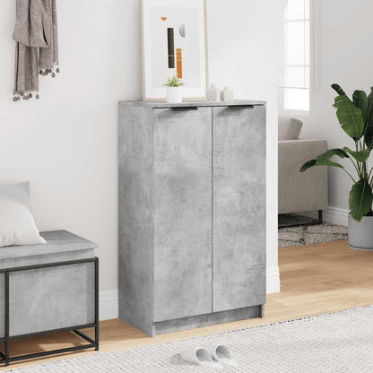 Shoe Cabinet Concrete Grey 23.2x13.8x39.6" Engineered Wood