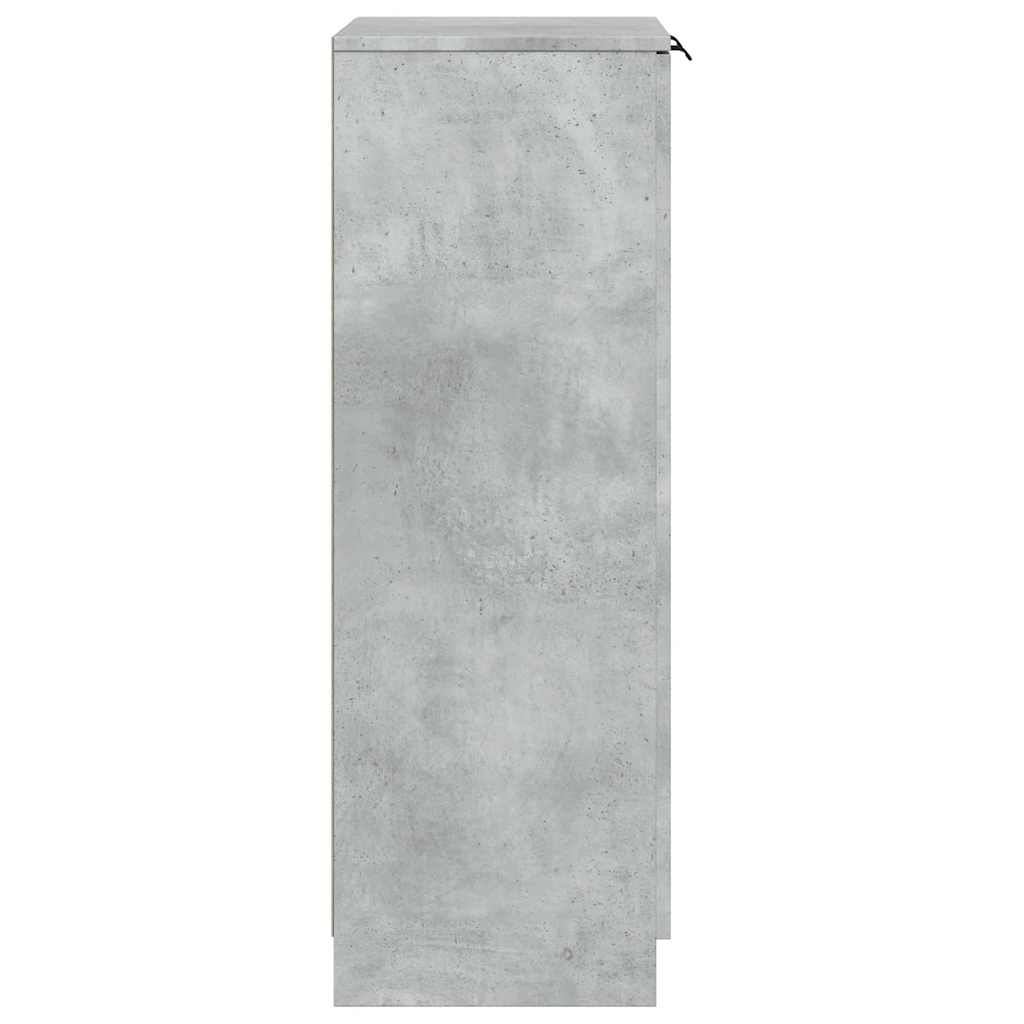 Shoe Cabinet Concrete Grey 23.2x13.8x39.6" Engineered Wood