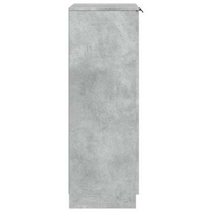 Shoe Cabinet Concrete Grey 23.2x13.8x39.6" Engineered Wood