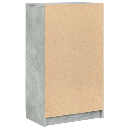 Shoe Cabinet Concrete Grey 23.2x13.8x39.6" Engineered Wood