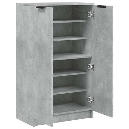 Shoe Cabinet Concrete Grey 23.2x13.8x39.6" Engineered Wood