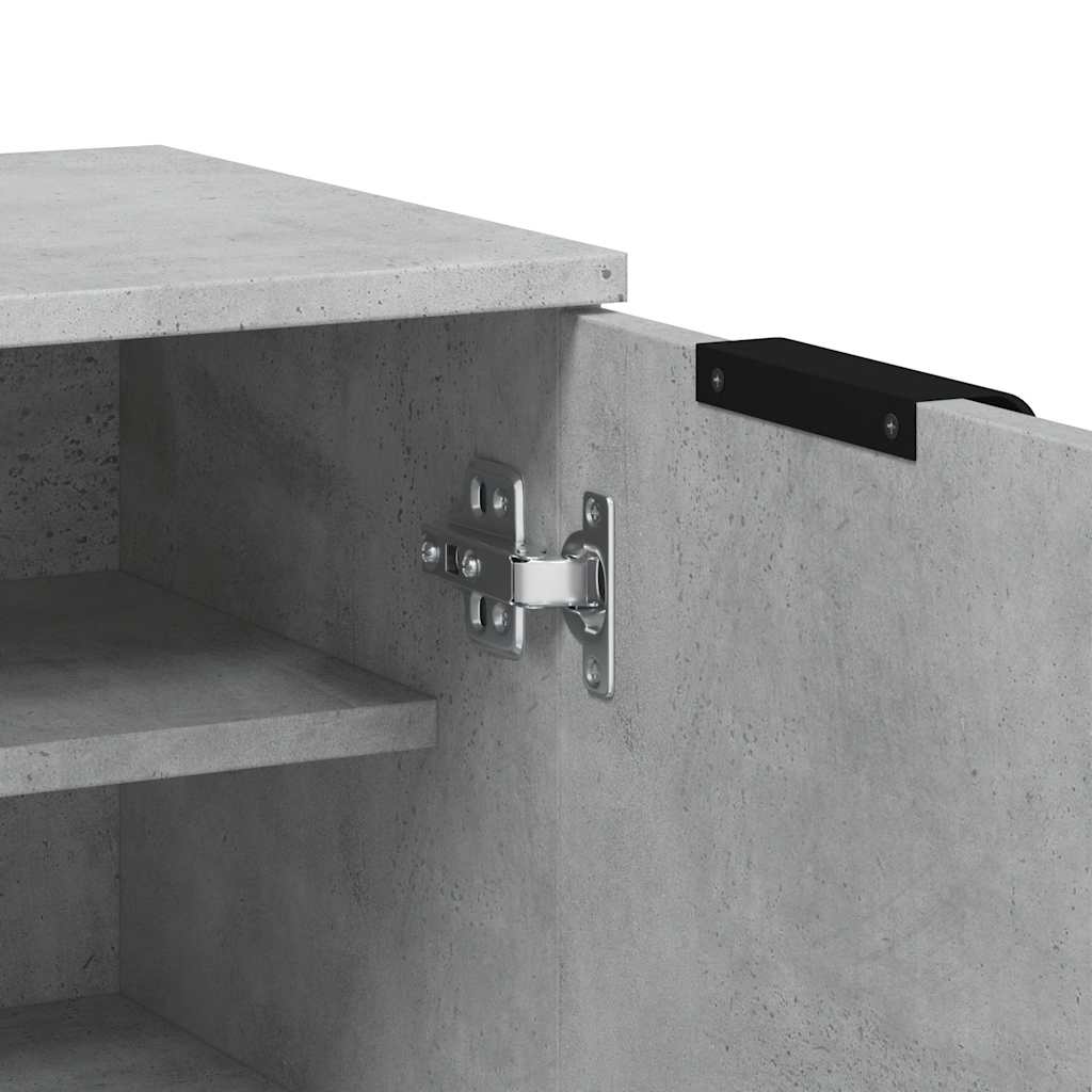 Shoe Cabinet Concrete Grey 23.2x13.8x39.6" Engineered Wood