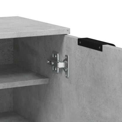 Shoe Cabinet Concrete Grey 23.2x13.8x39.6" Engineered Wood