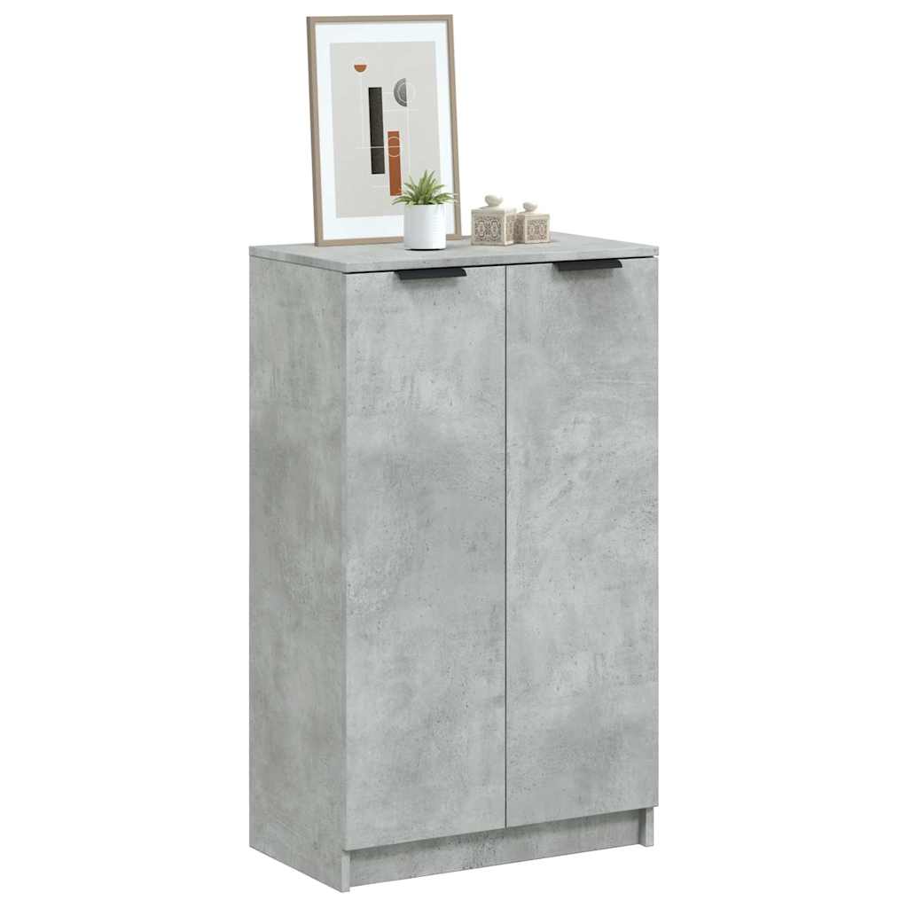 Shoe Cabinet Concrete Grey 23.2x13.8x39.6" Engineered Wood