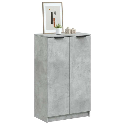 Shoe Cabinet Concrete Grey 23.2x13.8x39.6" Engineered Wood