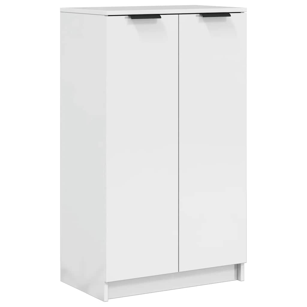Shoe Cabinet High Gloss White 23.2x13.8x39.6" Engineered Wood