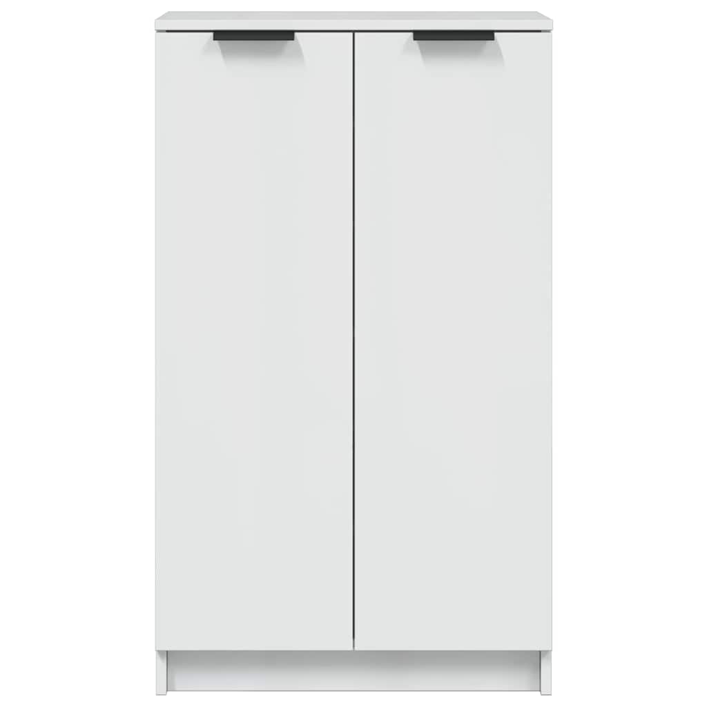 Shoe Cabinet High Gloss White 23.2x13.8x39.6" Engineered Wood