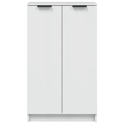 Shoe Cabinet High Gloss White 23.2x13.8x39.6" Engineered Wood