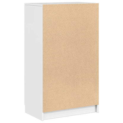 Shoe Cabinet High Gloss White 23.2x13.8x39.6" Engineered Wood