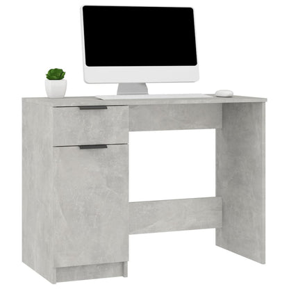 Desk Concrete Gray 39.4"x19.7"x29.5" Engineered Wood