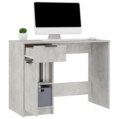 Desk Concrete Gray 39.4"x19.7"x29.5" Engineered Wood