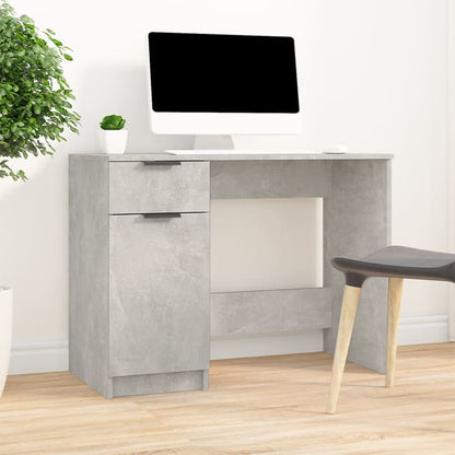 Desk Concrete Gray 39.4"x19.7"x29.5" Engineered Wood