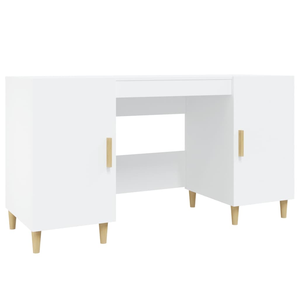 Desk White 55.1x19.7x29.5" Engineered Wood