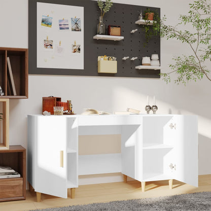 Desk White 55.1x19.7x29.5" Engineered Wood