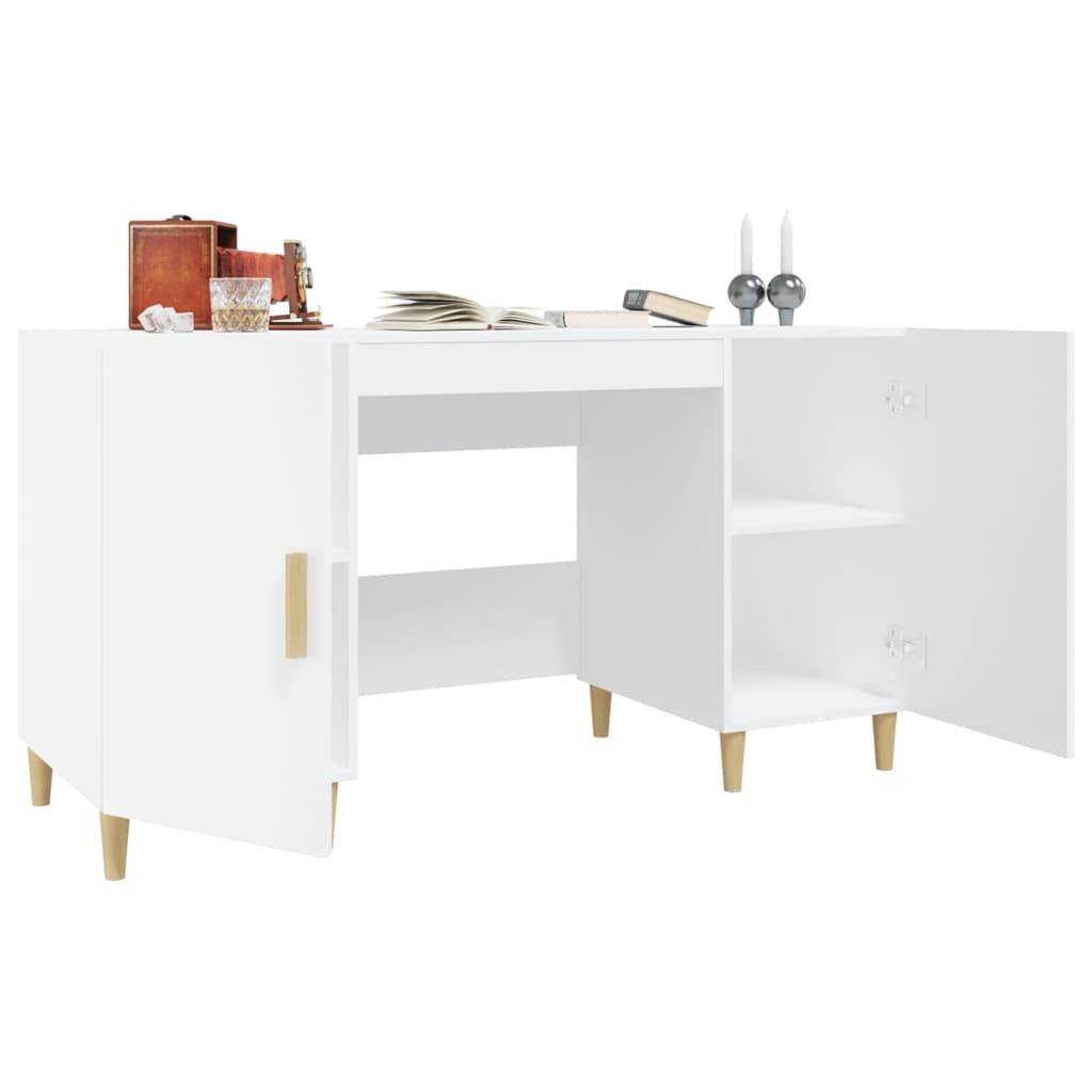 Desk White 55.1x19.7x29.5" Engineered Wood