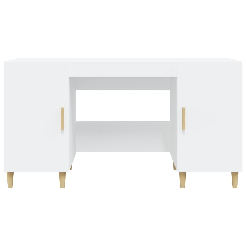 Desk White 55.1x19.7x29.5" Engineered Wood