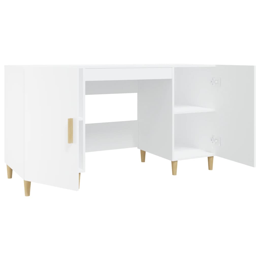 Desk White 55.1x19.7x29.5" Engineered Wood