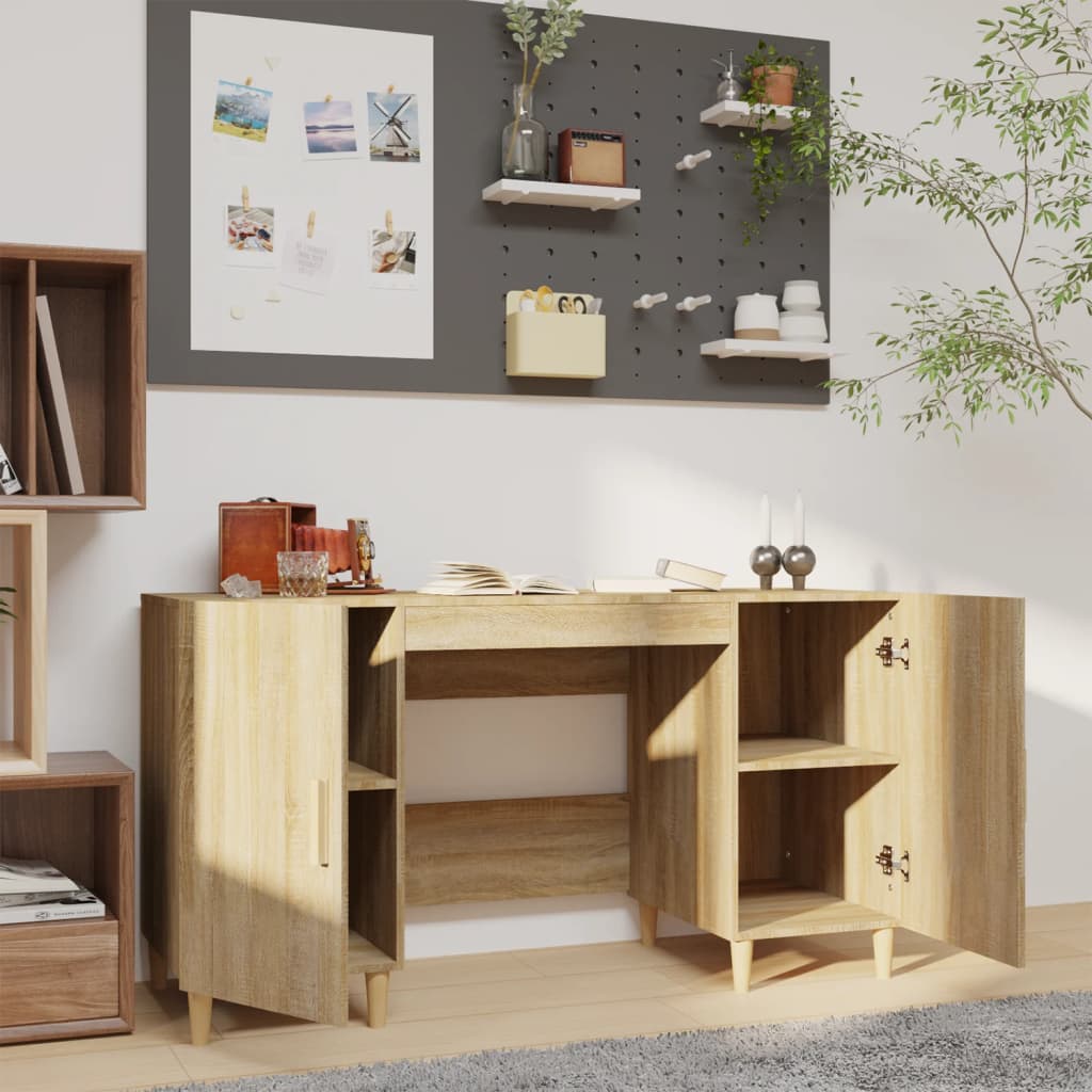 Desk Sonoma Oak 55.1x19.7x29.5" Engineered Wood