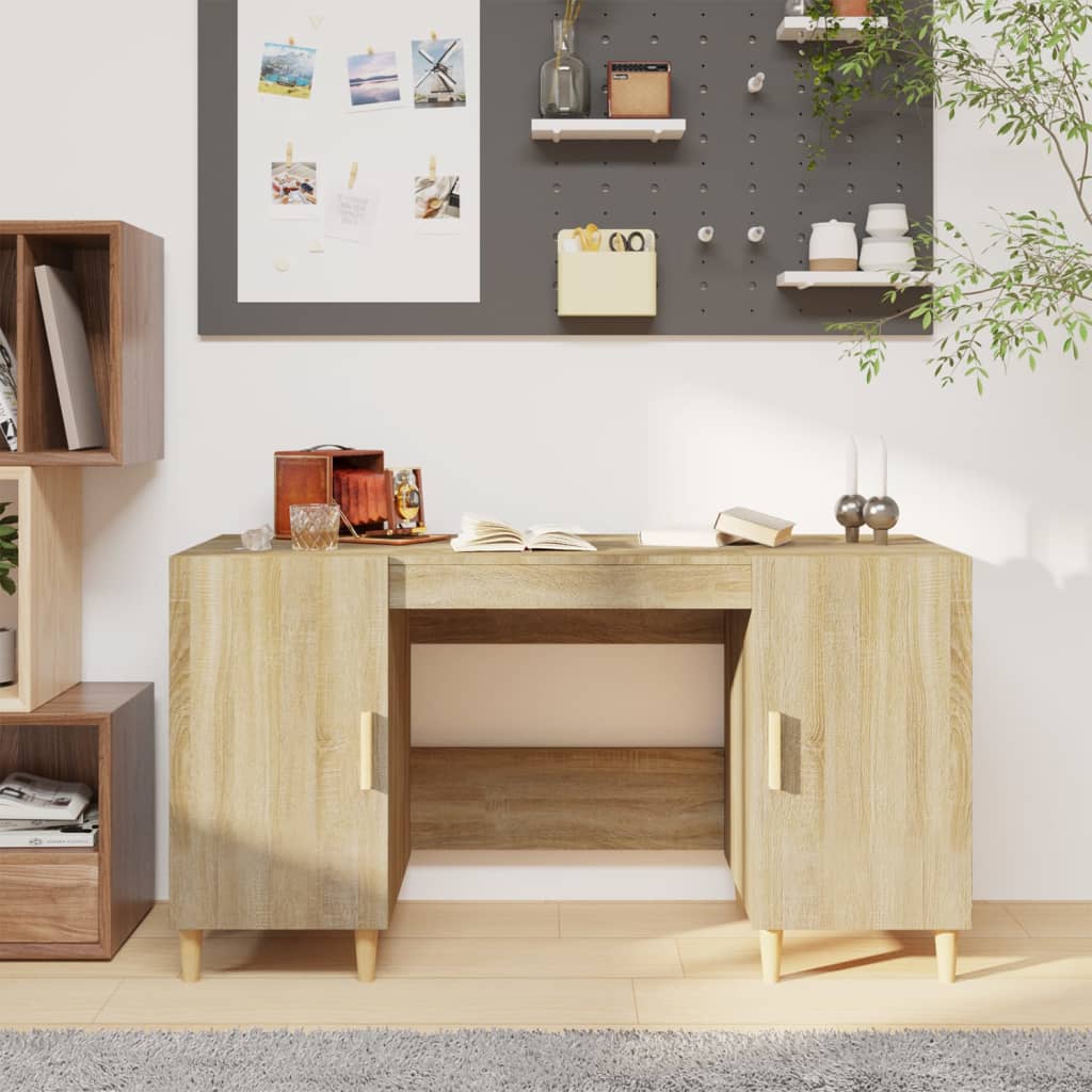Desk Sonoma Oak 55.1x19.7x29.5" Engineered Wood