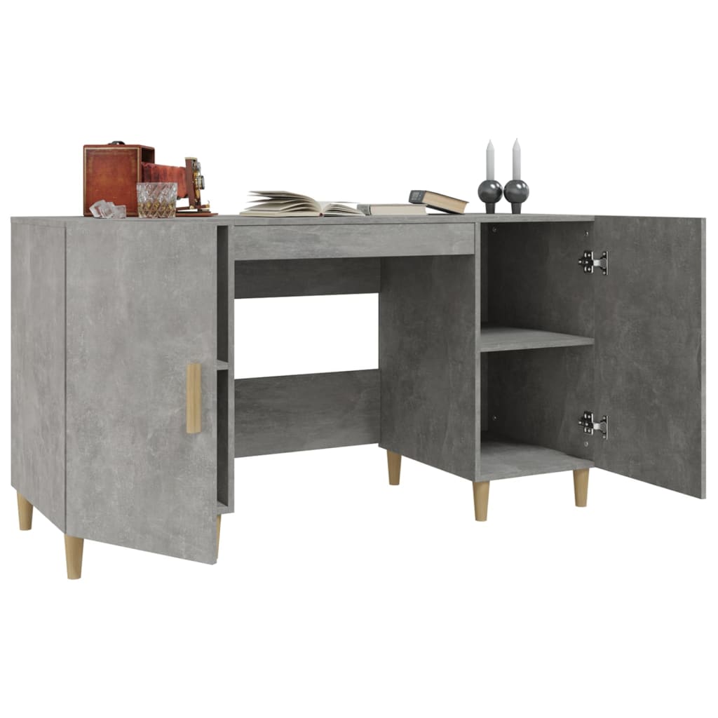 Desk Concrete Grey 55.1x19.7x29.5" Engineered Wood