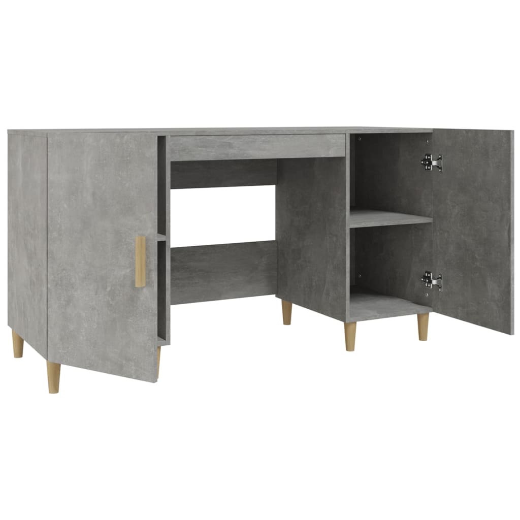 Desk Concrete Grey 55.1x19.7x29.5" Engineered Wood