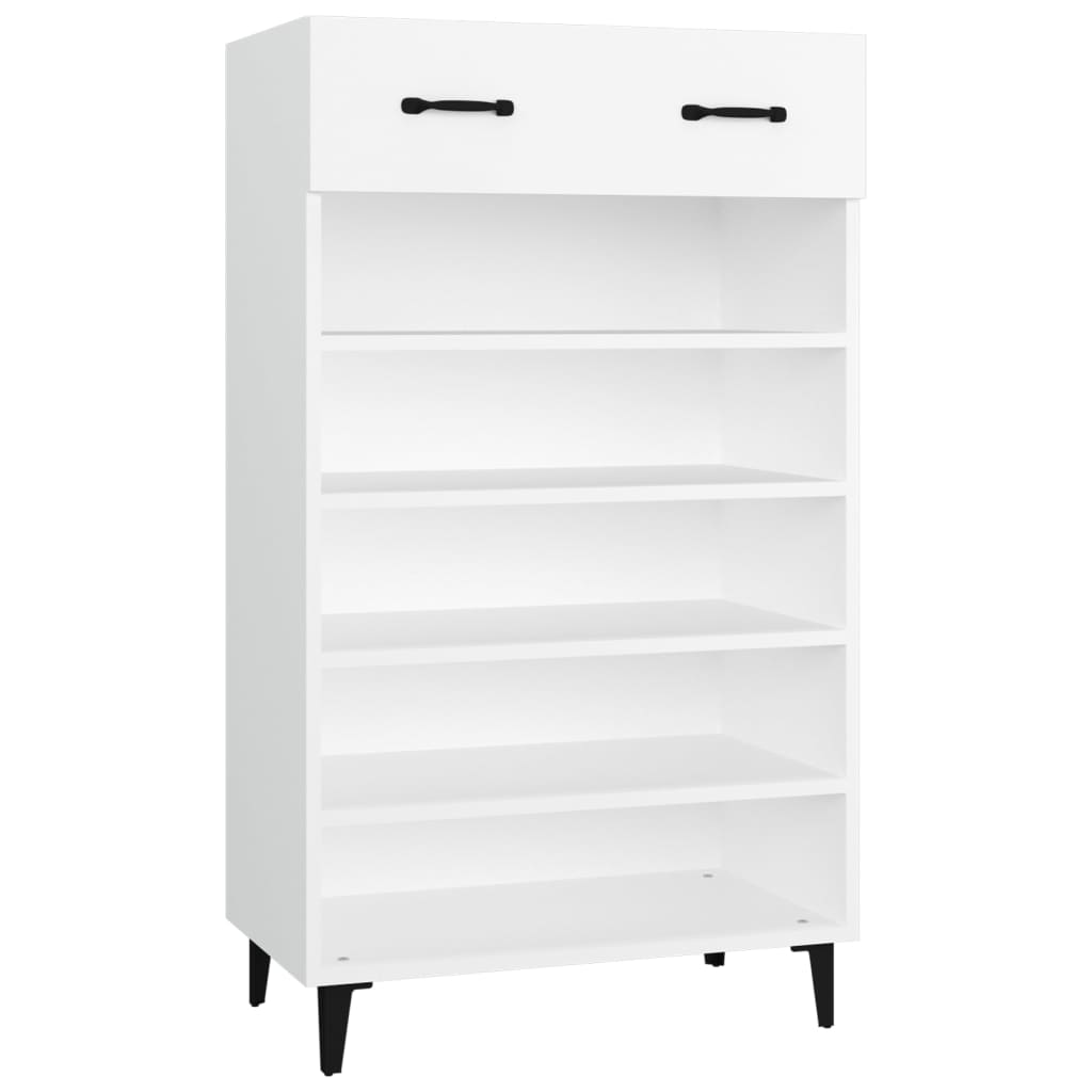 Shoe Cabinet White 23.6x13.8x41.3" Engineered Wood