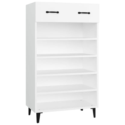 Shoe Cabinet White 23.6x13.8x41.3" Engineered Wood