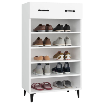 Shoe Cabinet White 23.6x13.8x41.3" Engineered Wood