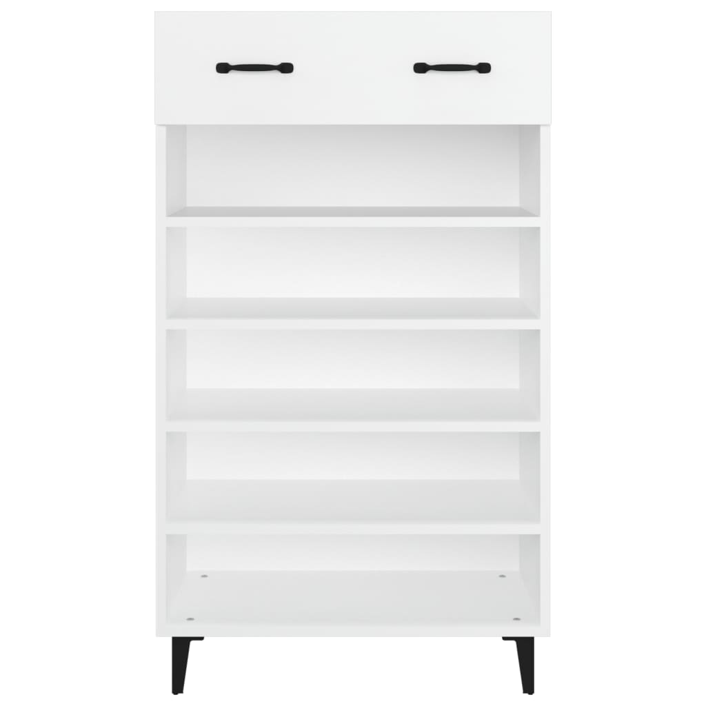Shoe Cabinet White 23.6x13.8x41.3" Engineered Wood