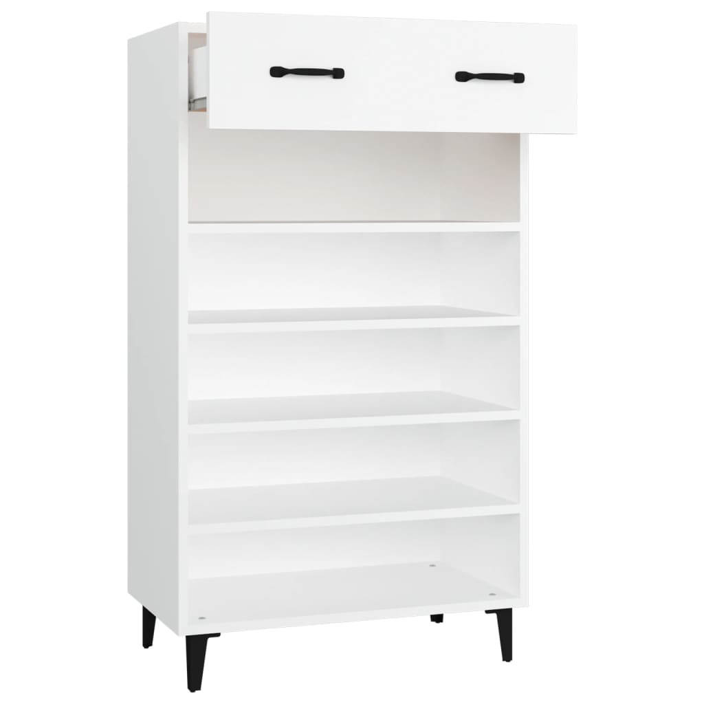Shoe Cabinet White 23.6x13.8x41.3" Engineered Wood