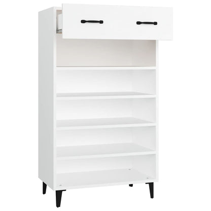 Shoe Cabinet White 23.6x13.8x41.3" Engineered Wood