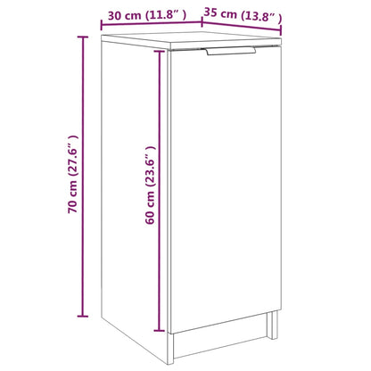 Shoe Cabinet Smoked Oak 11.8x13.8x27.6" Engineered Wood
