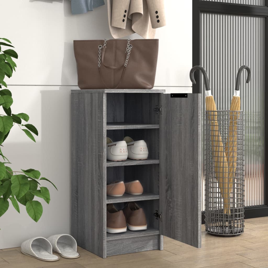 Shoe Cabinet Grey Sonoma 11.8x13.8x27.6" Engineered Wood